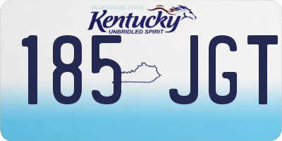 KY license plate 185JGT