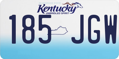 KY license plate 185JGW
