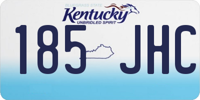 KY license plate 185JHC