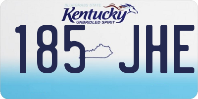 KY license plate 185JHE