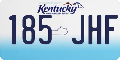 KY license plate 185JHF