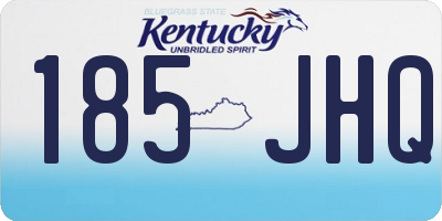 KY license plate 185JHQ