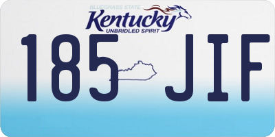 KY license plate 185JIF