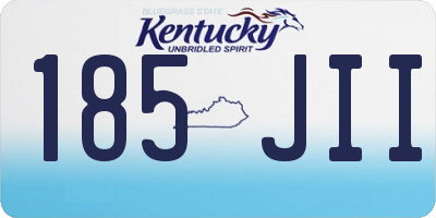 KY license plate 185JII