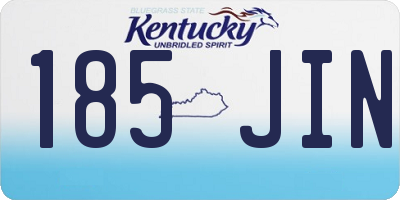 KY license plate 185JIN