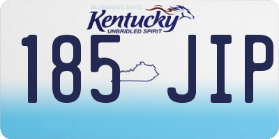 KY license plate 185JIP