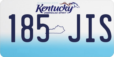 KY license plate 185JIS