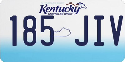 KY license plate 185JIV