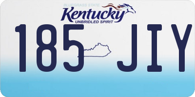 KY license plate 185JIY