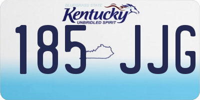 KY license plate 185JJG