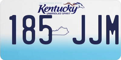 KY license plate 185JJM