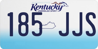 KY license plate 185JJS