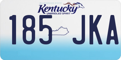 KY license plate 185JKA