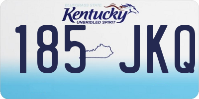 KY license plate 185JKQ