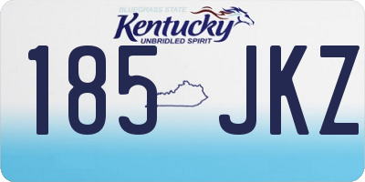 KY license plate 185JKZ