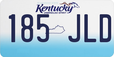 KY license plate 185JLD