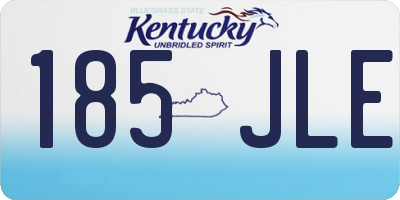 KY license plate 185JLE