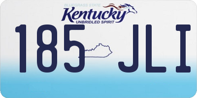 KY license plate 185JLI