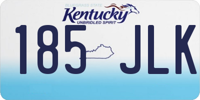 KY license plate 185JLK