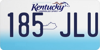 KY license plate 185JLU