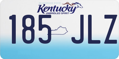 KY license plate 185JLZ