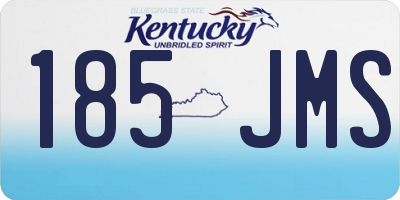 KY license plate 185JMS