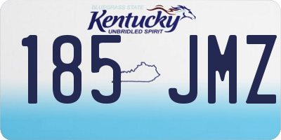 KY license plate 185JMZ