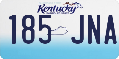 KY license plate 185JNA