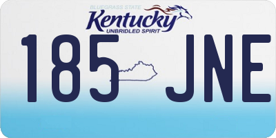 KY license plate 185JNE