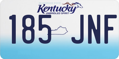 KY license plate 185JNF
