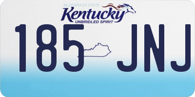 KY license plate 185JNJ