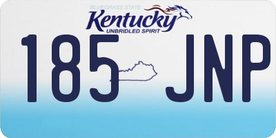 KY license plate 185JNP