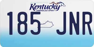 KY license plate 185JNR