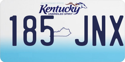KY license plate 185JNX
