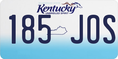 KY license plate 185JOS