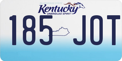 KY license plate 185JOT