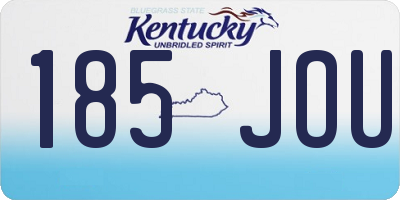 KY license plate 185JOU