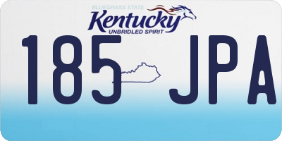 KY license plate 185JPA