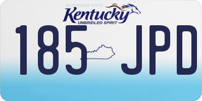 KY license plate 185JPD