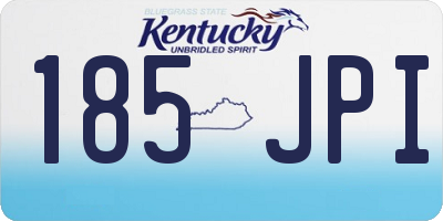 KY license plate 185JPI