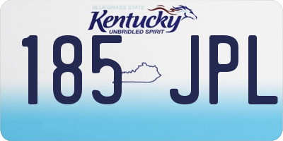 KY license plate 185JPL