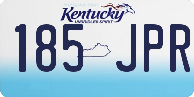 KY license plate 185JPR