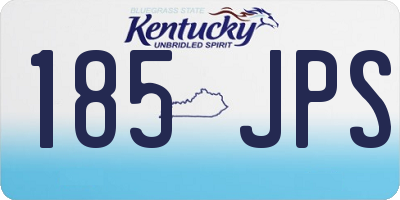 KY license plate 185JPS