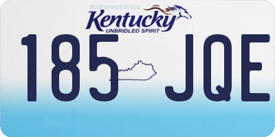 KY license plate 185JQE