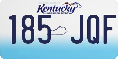 KY license plate 185JQF