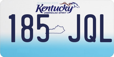 KY license plate 185JQL