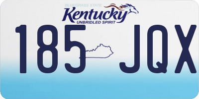 KY license plate 185JQX