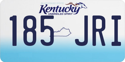 KY license plate 185JRI