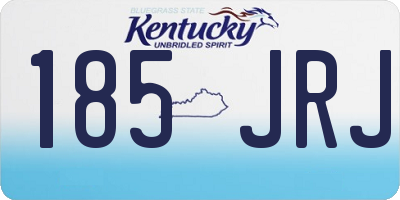KY license plate 185JRJ