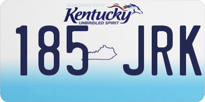 KY license plate 185JRK
